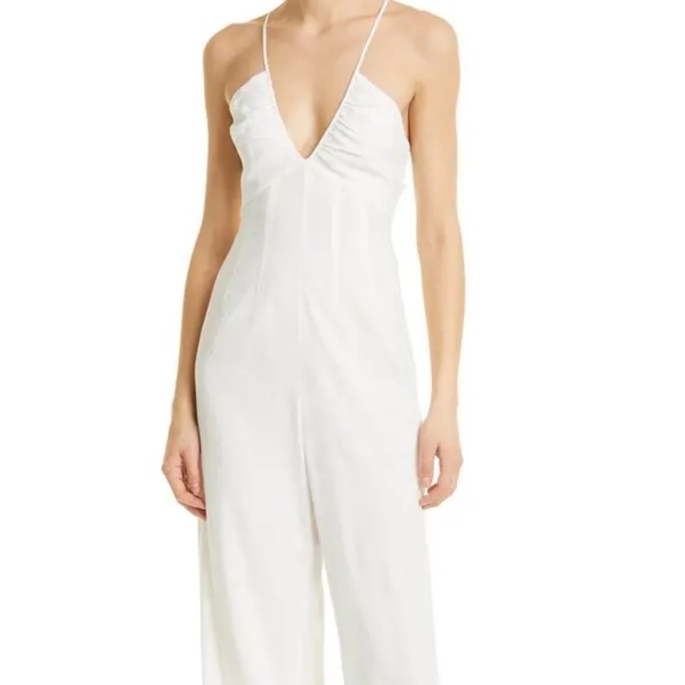 Rag & Bone White Mimi Linen Jumpsuit